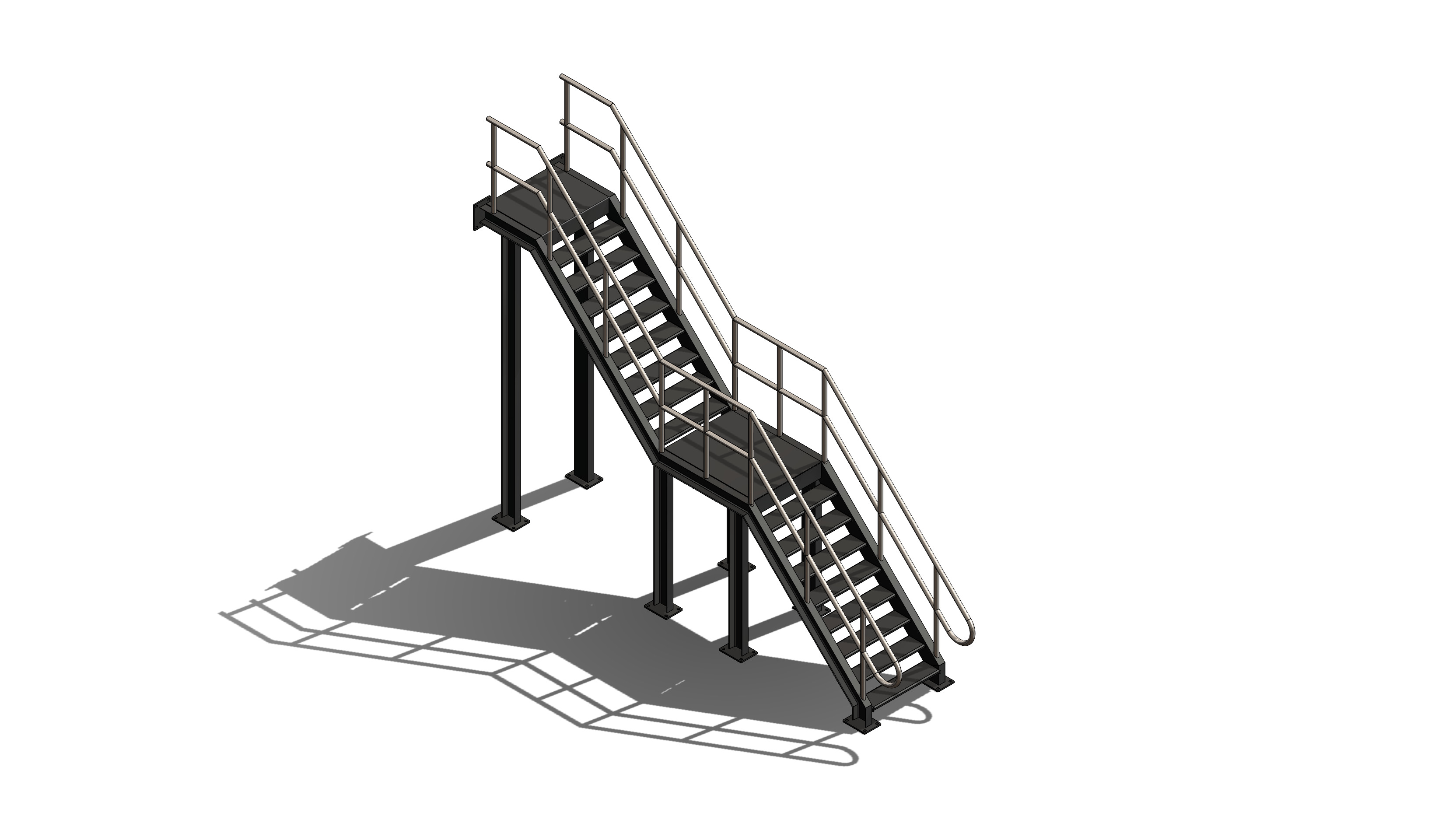 steel-stair仓库钢结构楼梯